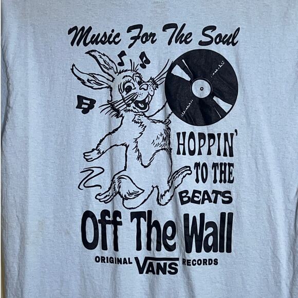 Vans Off The Wall Blue T-Shirt - Size XXL - Picture 5 of 5